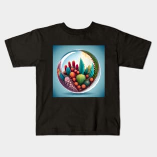 Cactus Garden inside Glass Ball Kids T-Shirt